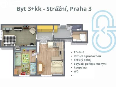 Продажа квартиры 3+KK Praha, Strážní č. 2