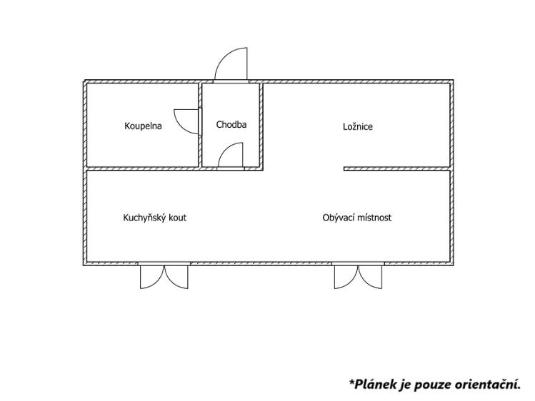 Pronájem bytu 1+1 Kladno, Sevastopolská 2848 č. 6