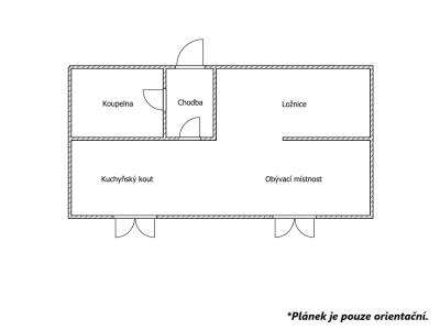 Pronájem bytu 1+1 Kladno, Sevastopolská 2848 č. 6
