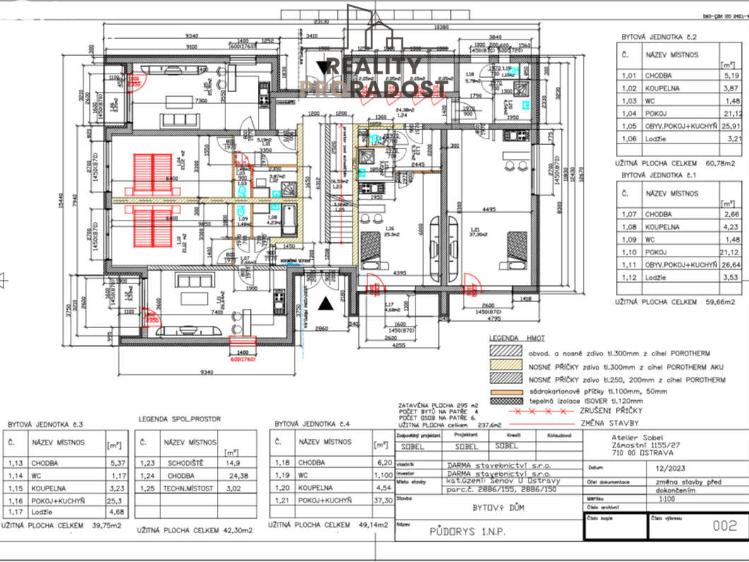 Продажа квартиры 2+KK Šenov, Do Dědiny 2198 č. 6