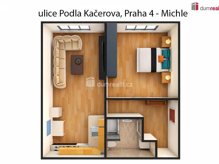 Аренда квартиры 2+KK Praha 4, Podle Kačerova č. 10