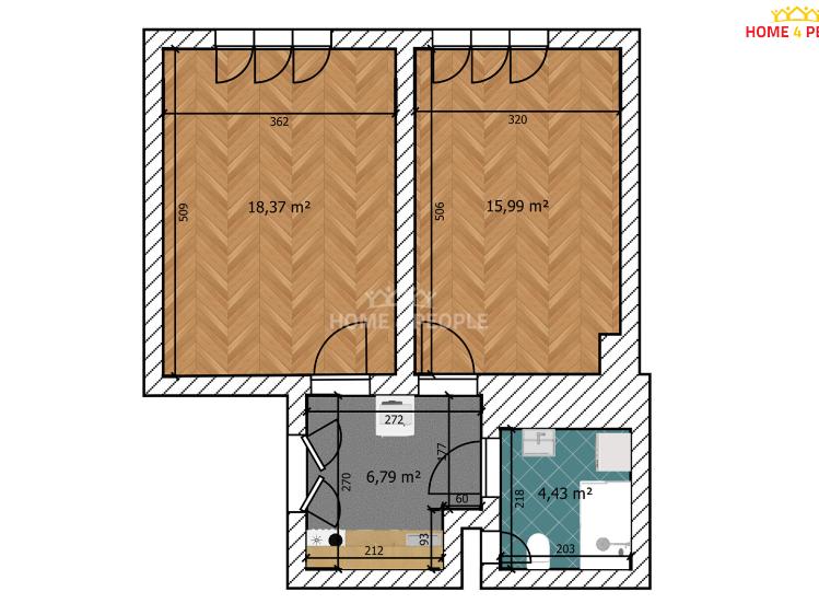 Rent apartment 2+1 Praha 3, Biskupcova č. 4