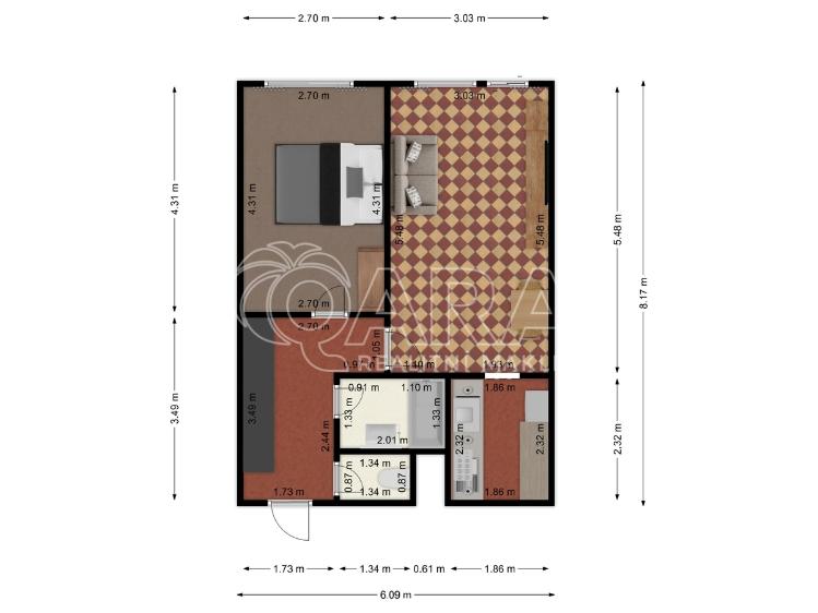 Аренда квартиры 2+KK Praha, Kaňkovského 1236/12 č. 20