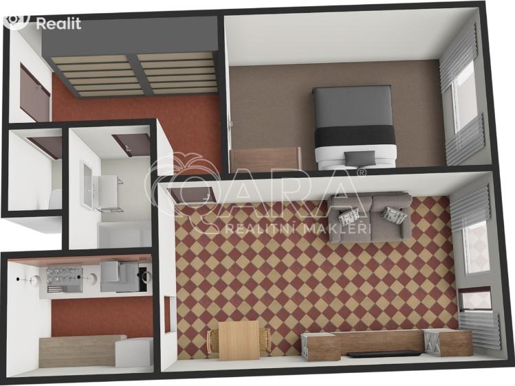 Аренда квартиры 2+KK Praha, Kaňkovského 1236/12 č. 21