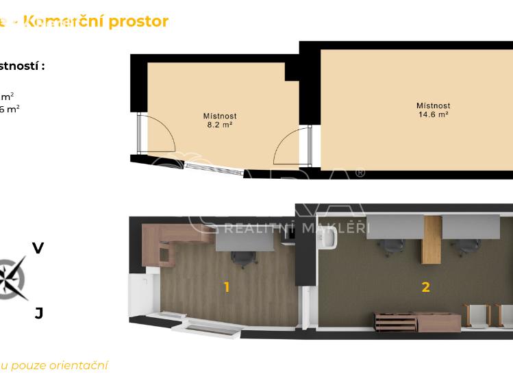Rent office space Beroun, Plzeňská 29/12 č. 6