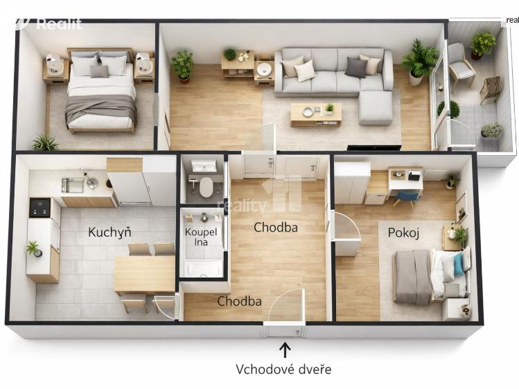 Prodej bytu 3+1 Česká Lípa, Brněnská č. 1