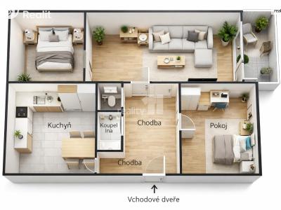 Prodej bytu 3+1 Česká Lípa, Brněnská č. 1