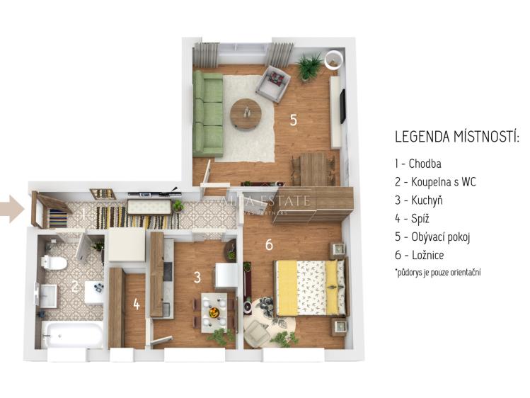 Prodej bytu 2+1 Karlovy Vary, Vítězná č. 9