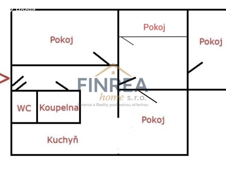 Prodej bytu 4+1 Jirkov, Osvobození č. 3