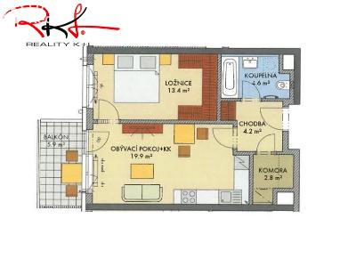 Sale apartment 2+KK Praha, Thomasova č. 2