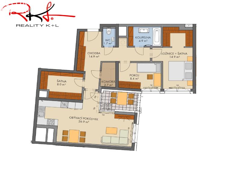 Sale apartment 3+KK Praha, Thomasova č. 3