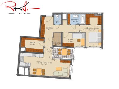 Продаж квартири 3+KK Praha, Thomasova č. 3