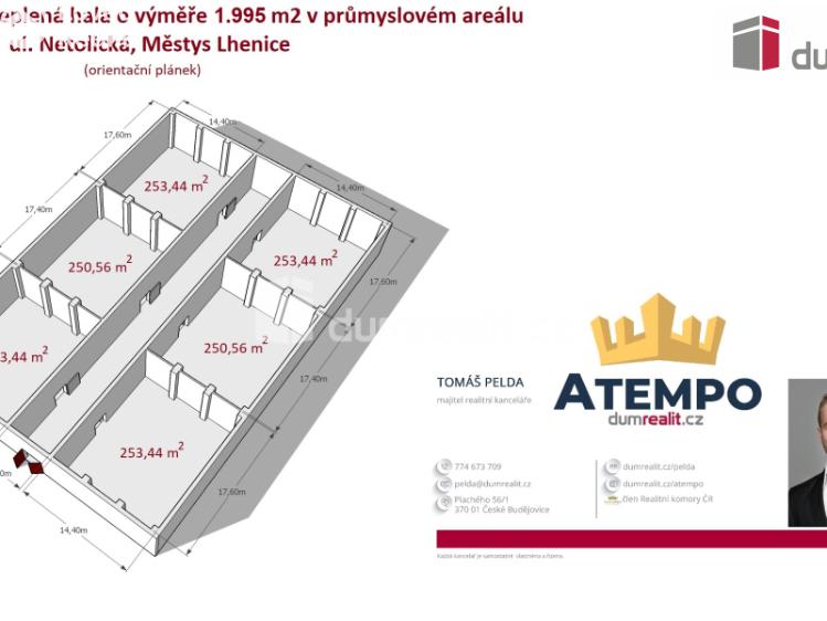 Pronájem skladového prostoru Lhenice, Netolická č. 6