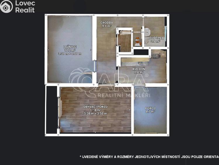 Pronájem bytu 3+1 Kralupy nad Vltavou, 28. října 486 č. 25