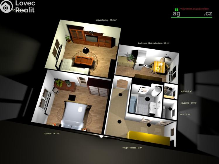 Sale apartment 2+1 Heřmanova Huť, Sídliště 218 č. 18