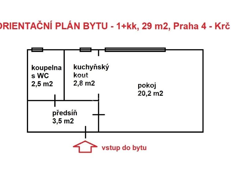 Rent apartment 1+KK Praha, Lukešova 1507/51 č. 11
