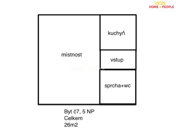 Pronájem bytu 1+1 Brno, Palackého třída č. 7