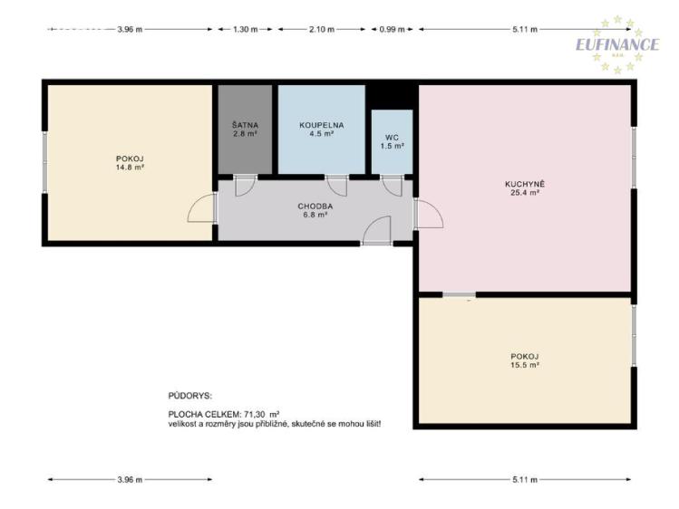 Продажа квартиры 3+KK Kralupy nad Vltavou, Havlíčkova 811 č. 18