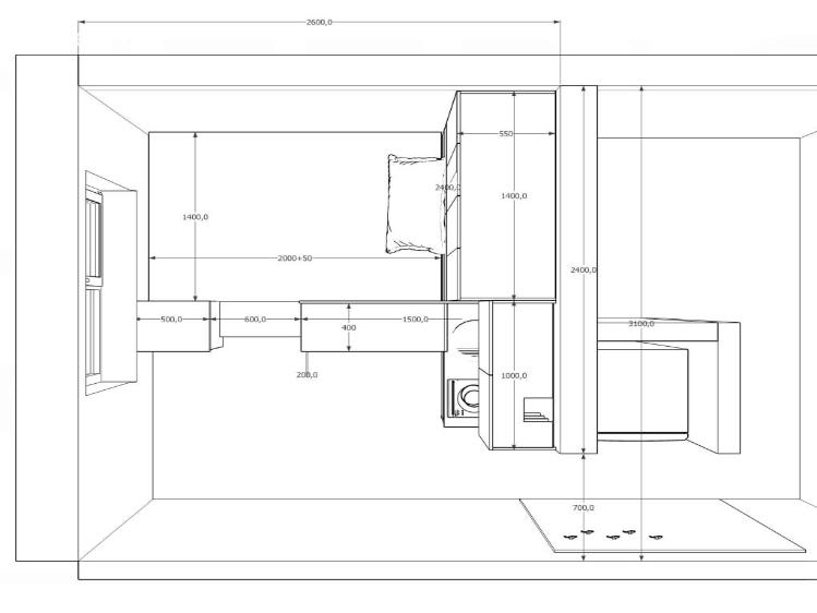 Pronájem bytu 1+KK Praha, Sokolská 1804/28 č. 7