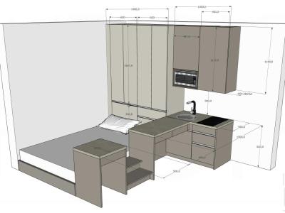 Pronájem bytu 1+KK Praha, Sokolská č. 6