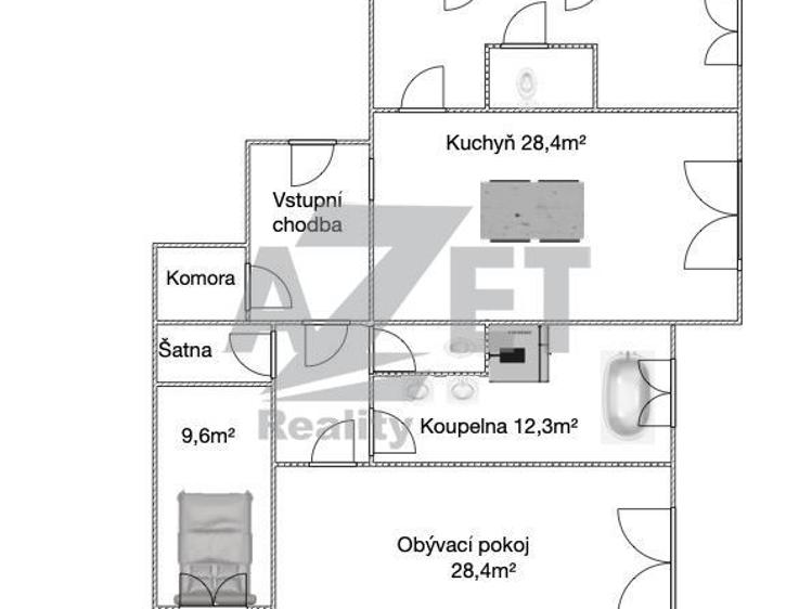 Sale atypical apartment Ostrava, U Haldy 1616/68 č. 5