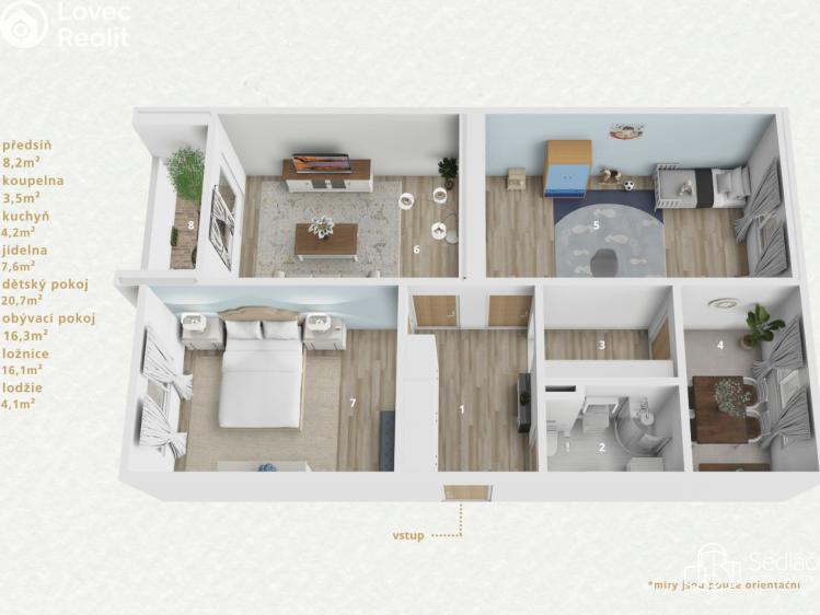 Sale apartment 3+1 Sokolov, Závodu míru č. 2