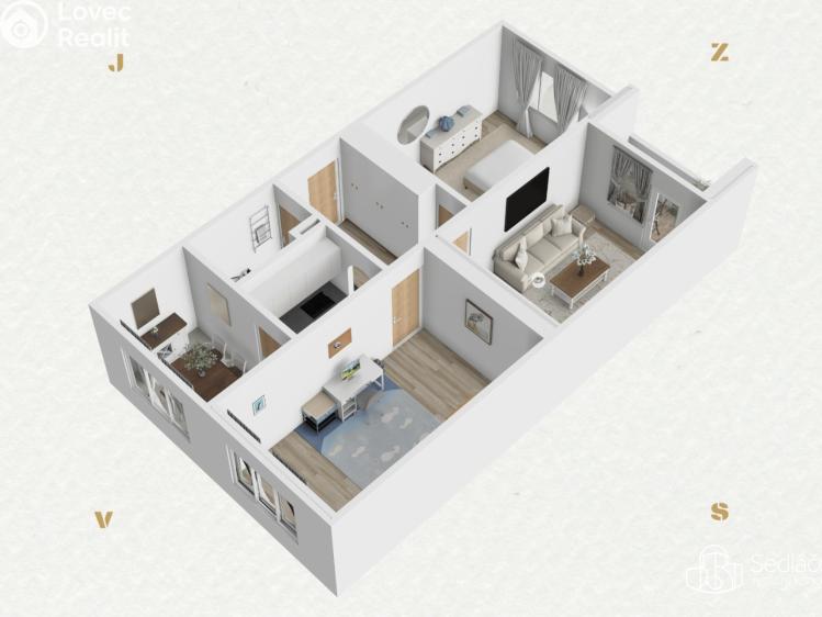 Sale apartment 3+1 Sokolov, Závodu míru č. 20