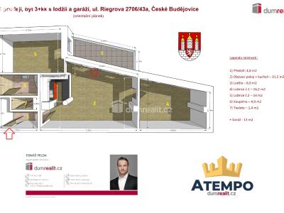 Prodej bytu 3+KK České Budějovice, Riegrova č. 2
