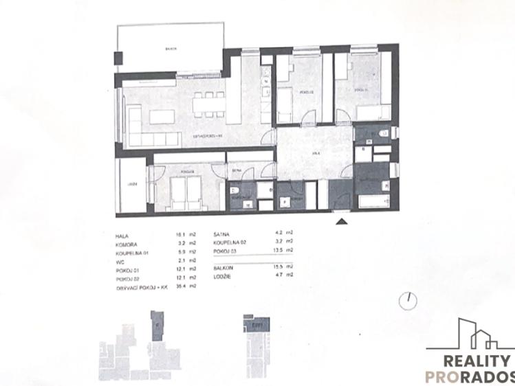 Prodej bytu 4+KK Pardubice, Smilova č. 4