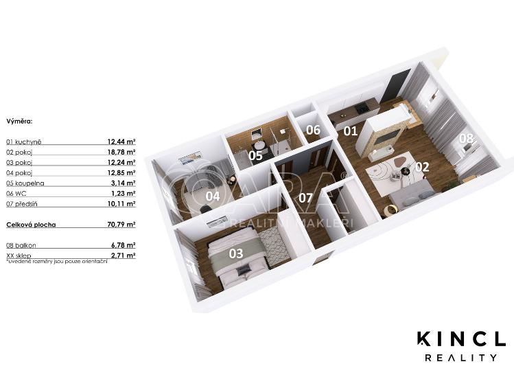 Prodej bytu 3+KK Mladá Boleslav, 17. listopadu 1288 č. 20