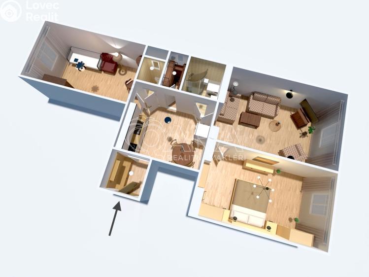 Pronájem bytu 3+1 Praha, Hartigova 1497/108 č. 14