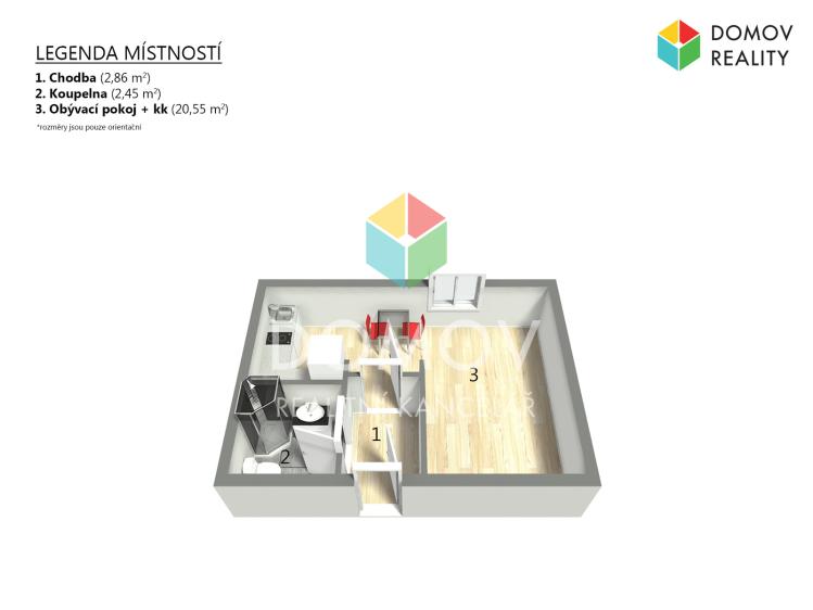 Prodej bytu 1+1 Praha, Horňátecká 788/12 č. 9