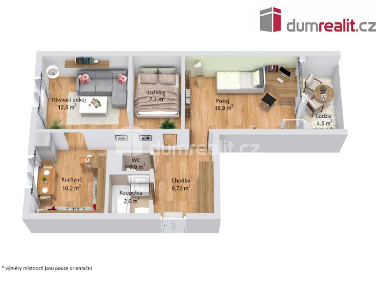 Prodej bytu 2+1 Ostrov, Lidická č. 16