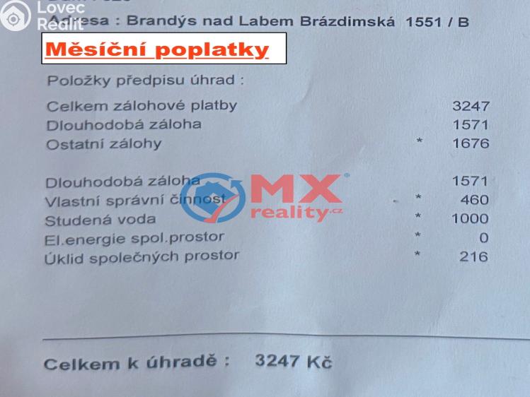 Prodej bytu 3+1 Brandýs nad Labem-Stará Boleslav, Brázdimská 1551 č. 5