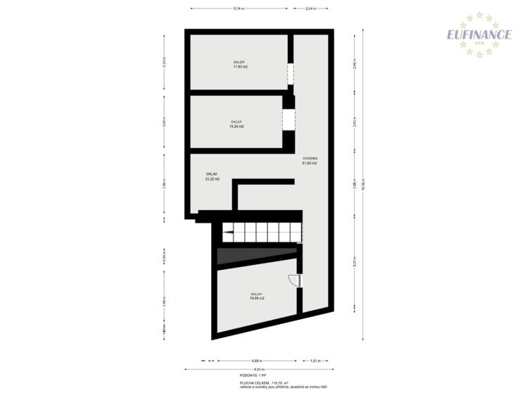 Prodej obchodního prostoru Kralupy nad Vltavou, Lidové nám. 90 č. 26