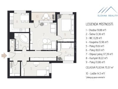 Продаж квартири 4+1 Ostrava, Proskovická č. 29