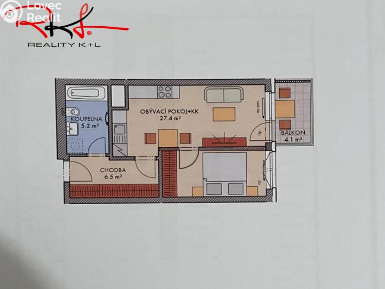 Sale apartment 2+KK Praha, Honzíkova č. 2