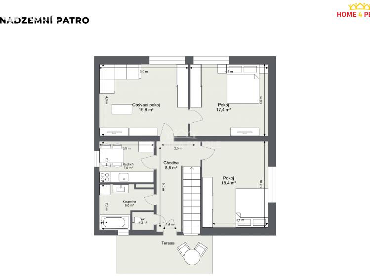 Prodej rodinného domu Praha 12, K Orionce č. 4