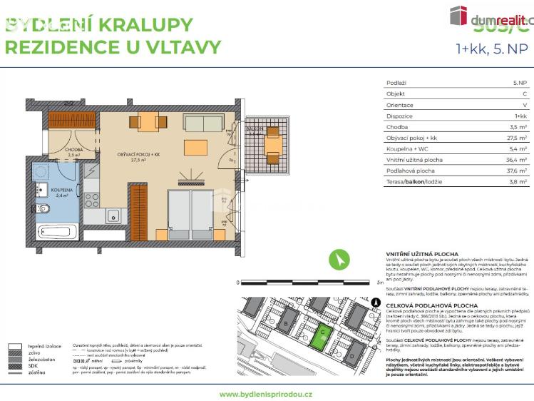 Prodej bytu 1+KK Kralupy nad Vltavou, Nádražní č. 3
