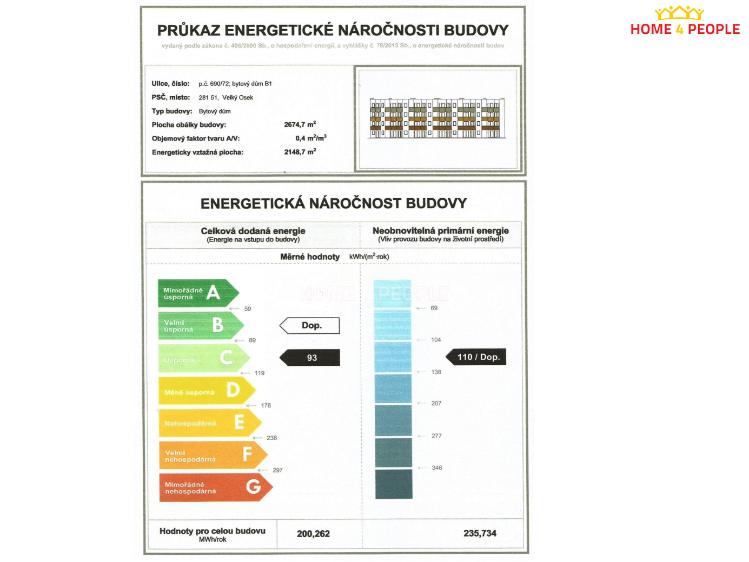 Pronájem bytu 2+KK Velký Osek, U hřiště č. 18