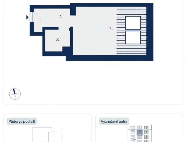 Prodej bytu 1+KK Brno, Bratislavská č. 8