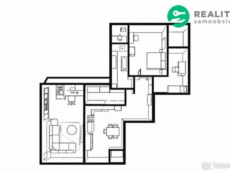 Продажа квартиры 3+KK Havlíčkův Brod, Pražská č. 12