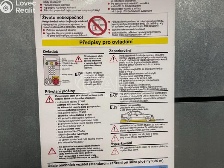 Pronájem garážového stání Praha, Francouzská 835/29 č. 6