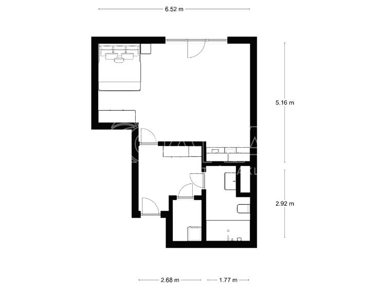 Rent apartment 1+KK Praha, U Mlýnského kanálu 696/12 č. 2