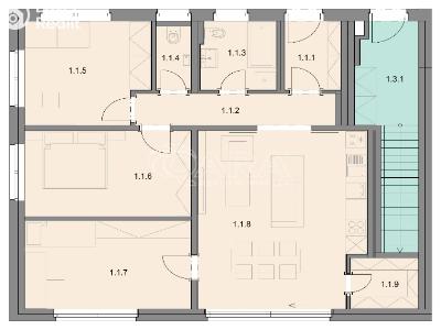 Pronájem bytu 4+KK Vysoký Újezd, Na Výsluní 353 č. 4