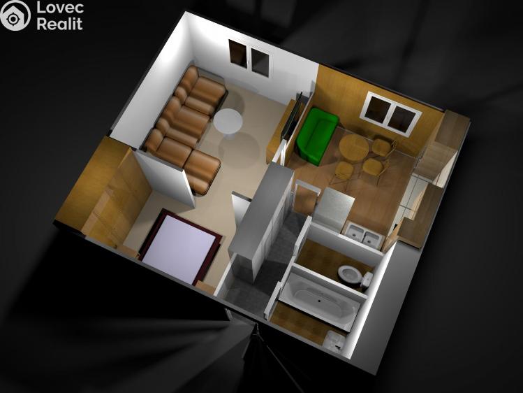 Prodej bytu 1+1 Nýrsko, Rybářská č. 18