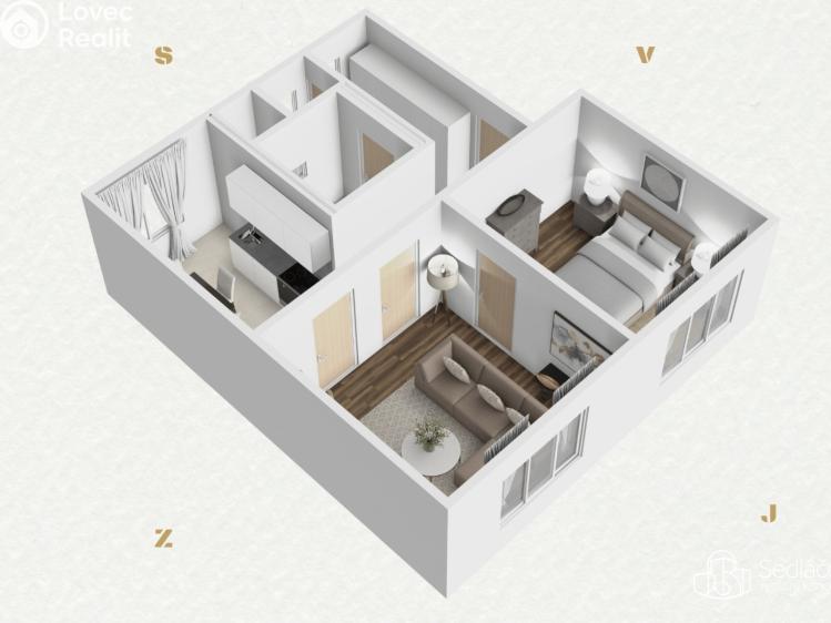 Prodej bytu 2+1 Sokolov, Slovenská č. 24