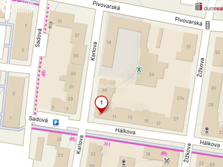 Pronájem bytu 2+1 Cheb, Hálkova č. 39