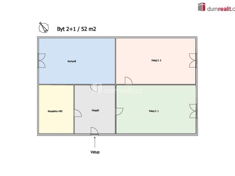 Pronájem bytu 2+1 Cheb, Hálkova č. 41