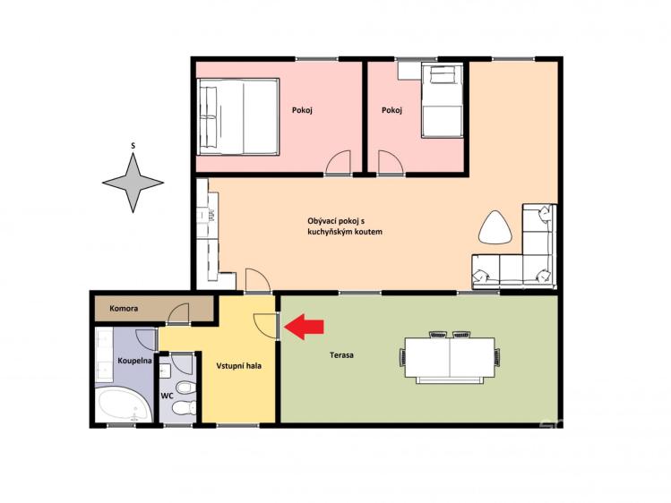 Pronájem bytu 3+KK Černošice, Dr. Janského č. 4